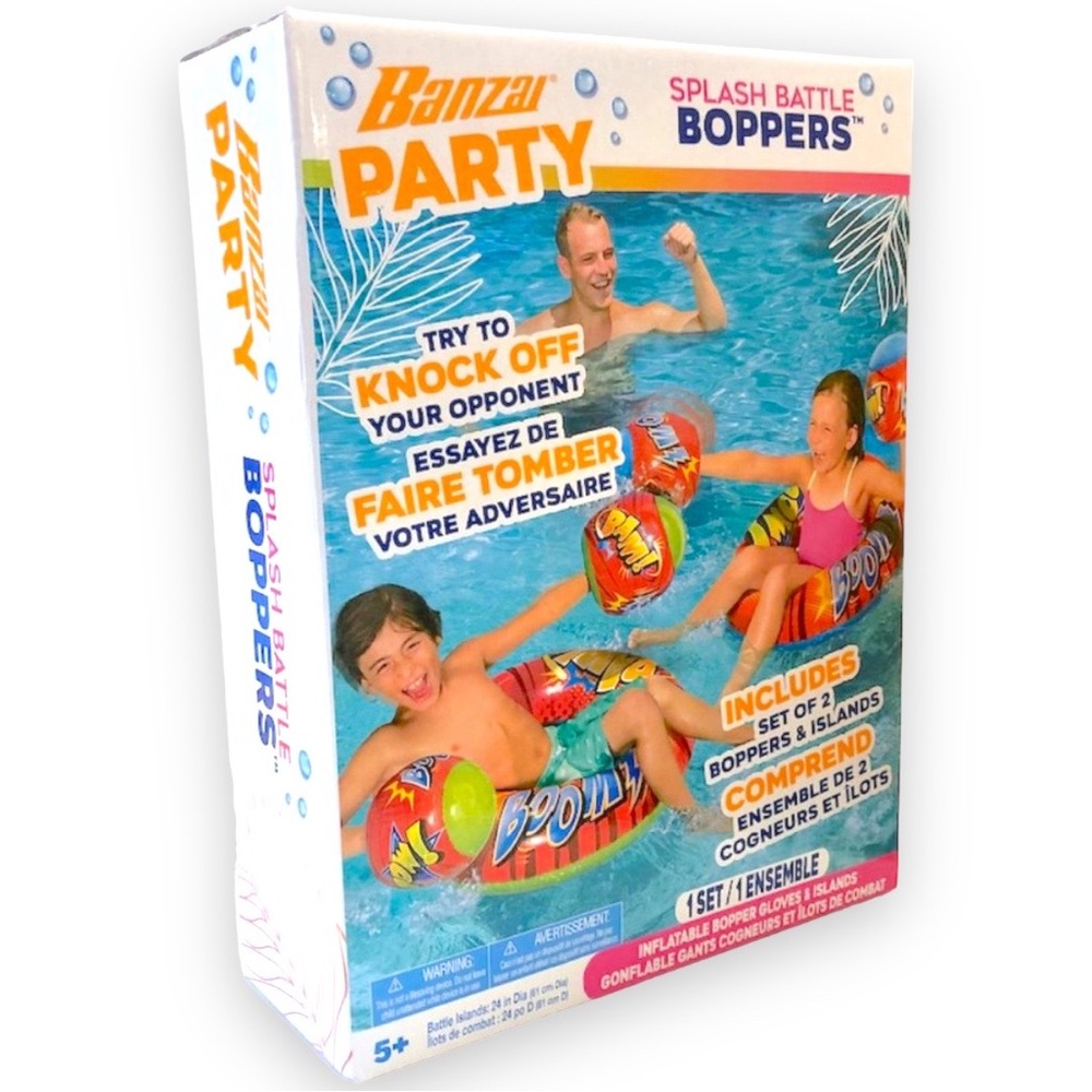 🆕 SPLASH BATTLE BOPPERS SET ~ Gloves + Float Tubes Pool Toy Game